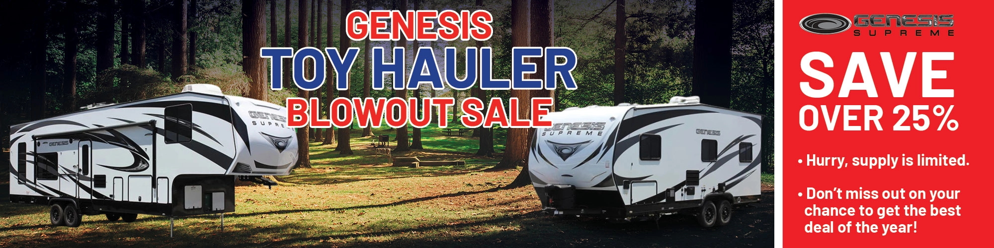 Tacoma RV - Genesis Yoy Hauler Blowout Sale